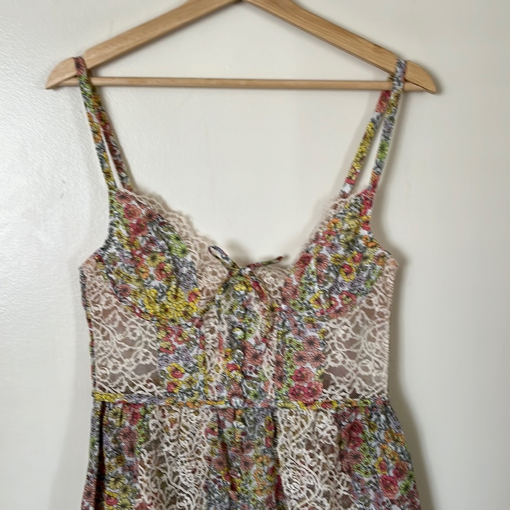 For Love and Lemons floral print mini dress, size medium